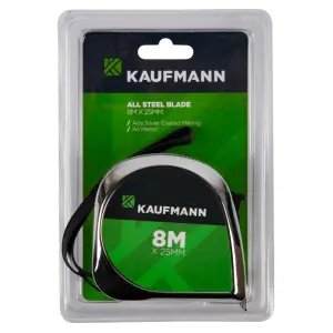 Kaufmann Tape Measure All Steel Blade 25Mmx 8M image