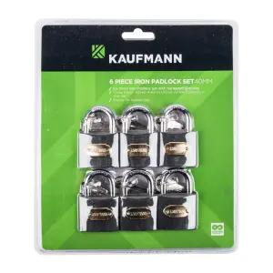 Kaufmann Steel Lock Set 6 Pc 30Mm image
