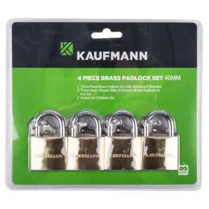 Kaufmann Brass Lock Set 4 Pc 40Mm image