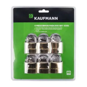 Kaufmann Brass Lock Set 6 Pc 30Mm image
