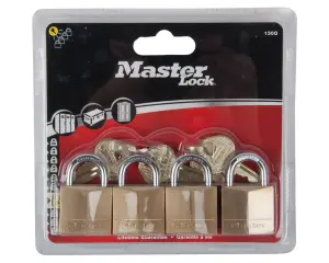 Mackie Master Pad Lock Brass 4Pk 40Mm Keyd Alike image