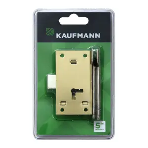 Kaufmann Lock Cupboard 75Mm Brass 2 Lever image
