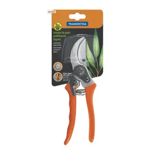 Tramontina Orange Bypass Pruner Light image
