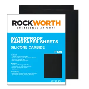 Rockworth Water Paper Sheets - P120 (50 Pack) image