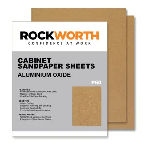 Rockworth Cabinet Sanding Sheets - P60 (50 Pack) image