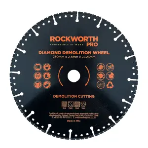 Rockworth Pro Diamond Demolition Wheel 230Mm image