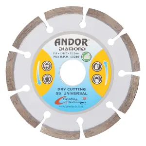 Andor Diamond Disc Segmented Ss 115X1.8Mm image