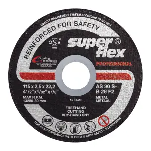 Superflex Cutting Disc Flat Steel Prof 115X2.5Mm image