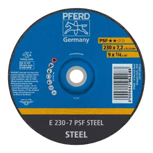Pferd Grinding Whl Steel Dome 230Mm X7.2Mm Psf image