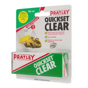 Pratley Quickset Clear 36Ml Per Pack New Package image