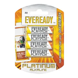 Eveready Platinum Alkaline Battery Lr6 Aa 4 Pack image