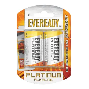 Eveready Platinum Alkaline Battery Lr20 D 2 Pack image