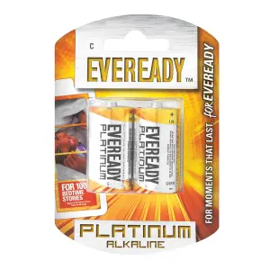 Eveready Platinum Alkaline Battery Lr14 C 2 Pack image