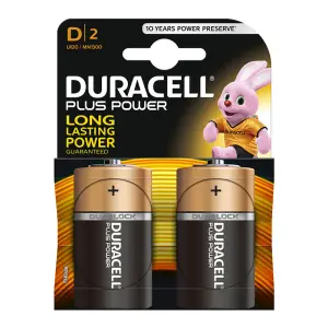 Duracell Battery Plus D 2 Pk image