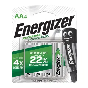 Energizer Battery Recharge Powerplus Aa 4Pk 2000Ma image