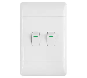 Cbi Light Switch 2L1W 2X4 White image