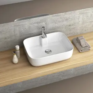Basin Free Standing Serene 1T/H Sq 485X370X140Mm image