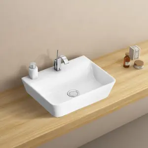 Basin Free Standing Tulip 1T/H Sq 450X345X120Mm image