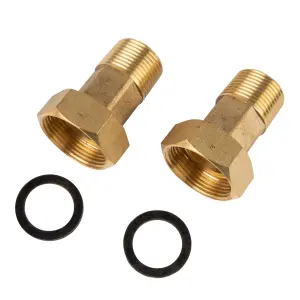Water Meter Tail Pce Set 40Mm + Nut & Washer (Br) image