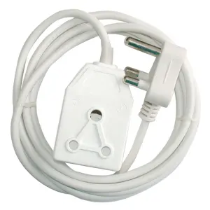 Nexus Extension Cord White Dbl 5M 1.0Mm 10A image