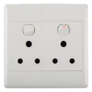 Nexus Socket Switch With Cover 16Amp 4X4 Double image