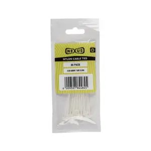 Nexus Cable Ties T18R 2.5Mmx100Mm White 100 Pack image