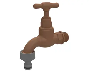 Pro Close Garden Tap 15Mm 3/4Inch + Tail image