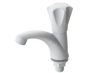 Pro Close Pillar Tap 15Mm White image