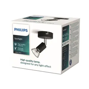 Philips Spotlight Single Black 50W Downlighter image