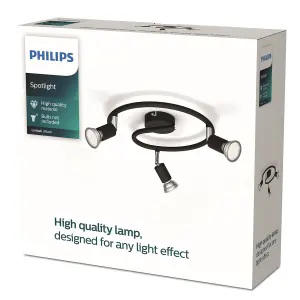 Philips Spotlight Spiral Black 3X50W Downlighter image