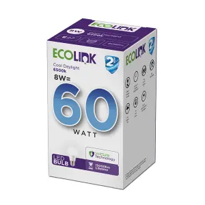 Ecolink Globe 8W 806Lm Screw Type Cool Daylight image