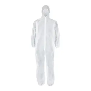 Pioneer Disposable Overall Zip And Hood White L image