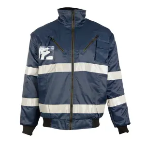 Pioneer Jacket Bunny Zip Off Sleeve Navy Large image