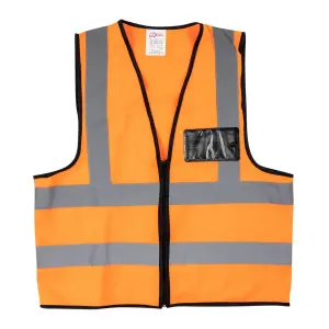 Pioneer Reflective Vest Zip Id Pouch Orange S image