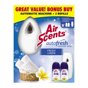Air Scents Automatic Machine Inc 2 X Fre Linen 250Ml image