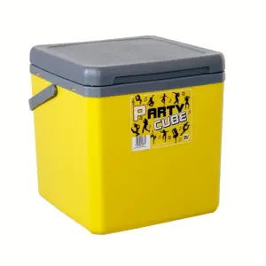 Party Cube Cooler Box 25L Yellow image