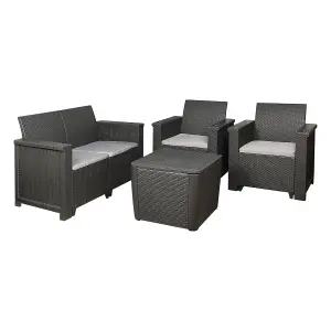 Contour Jabulani 4Pc Patio Set Charcoal image