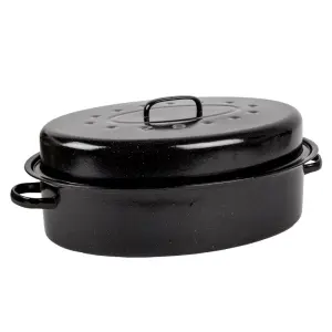 Kaufmann Oval Enamel Coated Pan + Lid 8L image