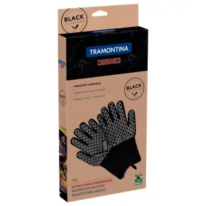 Tramontina 2Pcs Braai Gloves Churrasco Black image