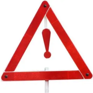 Reflective Car Emergency Foldable Warning Triangle With Hazard Sign image