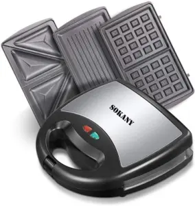 3-In-1 Non-Stick Sandwich, Waffle, And Grill Maker image