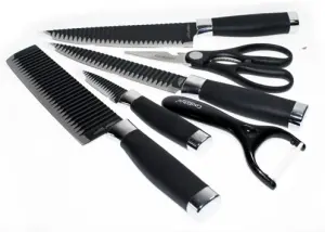Corrugated Non-Stick Coating Kitchen Knife 6 Pieces Set image