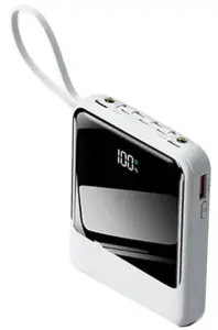 12000Mah Power Bank & Built-In 4 In 1 Cables & Duo Led Flashlight image